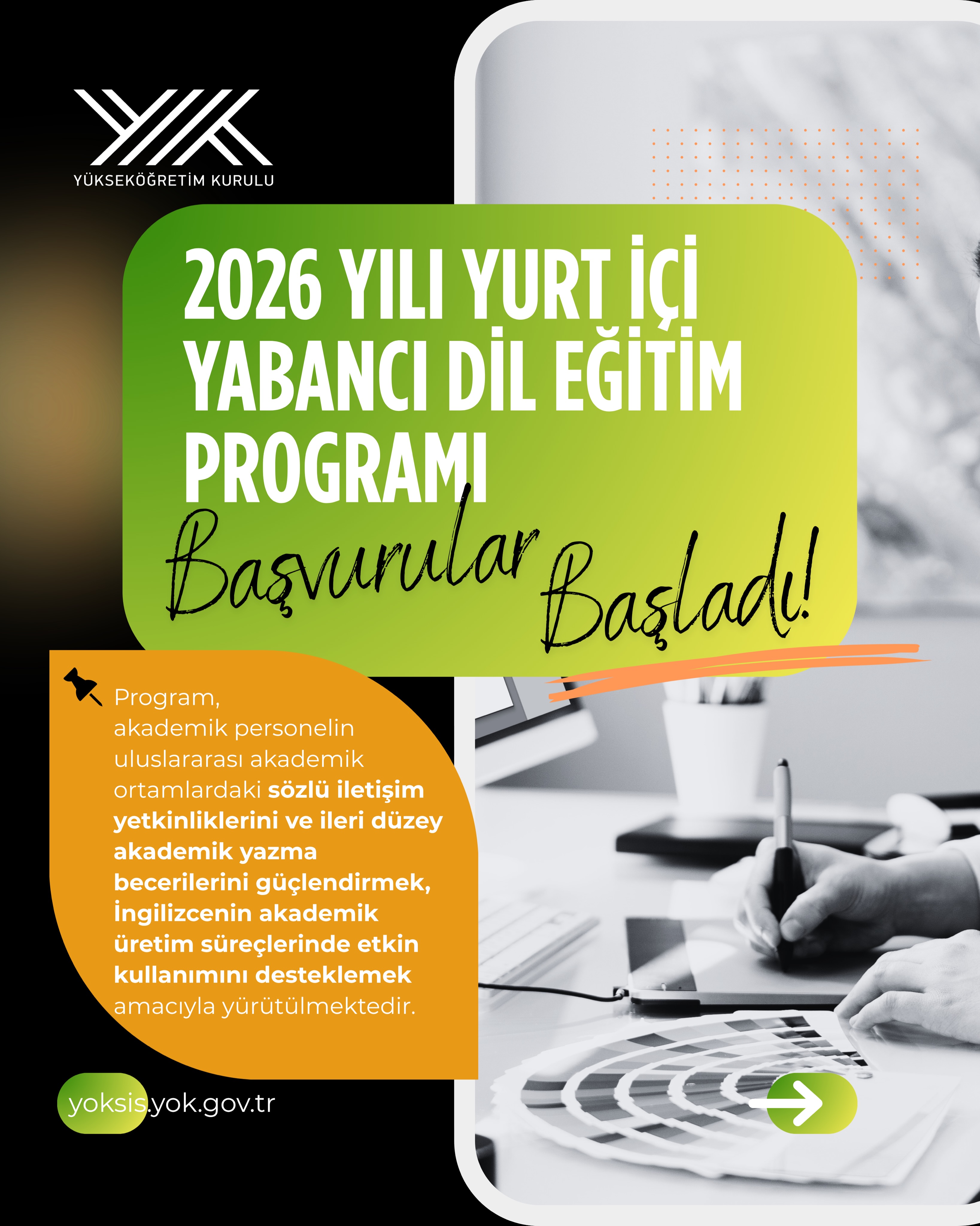 YURT İÇİ YABANCI DİL EĞİTİMİ 2026 YILI BAŞVURU DUYURUSU